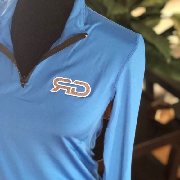 Light Blue Quarter Zip Athletic Pullover - Picture 2 of 6